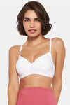 Clovia Padded Non-Wired Full Coverage T-Shirt Bra - White — thumbnail 5