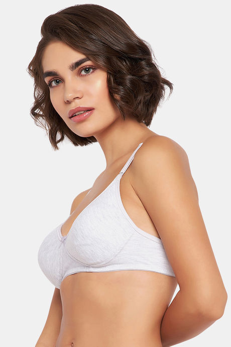 Clovia Padded Non-Wired Medium Coverage T-Shirt Bra - Grey — image 2