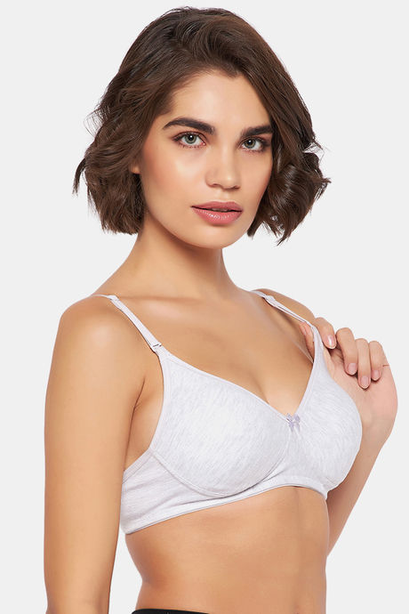 Clovia Padded Non-Wired Medium Coverage T-Shirt Bra - Grey — image 3