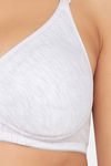 Clovia Padded Non-Wired Medium Coverage T-Shirt Bra - Grey — thumbnail 7