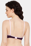 Clovia Padded Non-Wired Medium Coverage T-Shirt Bra - Purple — thumbnail 4