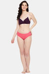 Clovia Padded Non-Wired Medium Coverage T-Shirt Bra - Purple — thumbnail 6
