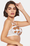 Clovia Padded Non-Wired Full Coverage T-Shirt Bra - White — thumbnail 3