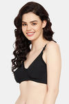 Clovia Double Layered Non-Wired Full Coverage Maternity Bra - Black — thumbnail 2