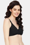 Clovia Double Layered Non-Wired Full Coverage Maternity Bra - Black — thumbnail 3