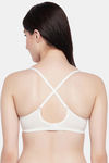 Clovia Padded Non-Wired Medium Coverage T-Shirt Bra - White — thumbnail 5