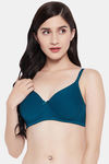 Clovia Padded Non-Wired Medium Coverage T-Shirt Bra - Teal — thumbnail 1