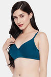 Clovia Padded Non-Wired Medium Coverage T-Shirt Bra - Teal — thumbnail 2
