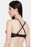 Clovia Padded Non-Wired Full Coverage T-Shirt Bra - Black — thumbnail 5