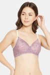 Clovia Padded Non-Wired Full Coverage T-Shirt Bra - Purple — thumbnail 1