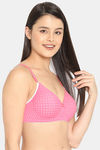 Clovia Padded Non-Wired Full Coverage T-Shirt Bra - Pink — thumbnail 3
