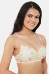 Clovia Padded Non-Wired Full Coverage T-Shirt Bra - Yellow — thumbnail 2