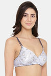 Clovia Padded Non-Wired Full Coverage T-Shirt Bra - Blue — thumbnail 2