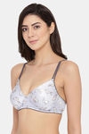 Clovia Padded Non-Wired Full Coverage T-Shirt Bra - Blue — thumbnail 3