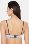 Clovia Padded Non-Wired Full Coverage T-Shirt Bra - Blue — thumbnail 4