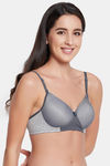 Clovia Padded Non-Wired Full Coverage T-Shirt Bra - Grey — thumbnail 2