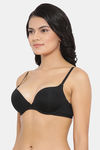 Clovia Padded Wired Medium Coverage Push-Up Bra - Black — thumbnail 3