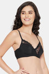 Clovia Double Layered Wired Full Coverage T-Shirt Bra - Black — thumbnail 2