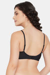 Clovia Double Layered Wired Full Coverage T-Shirt Bra - Black — thumbnail 3