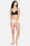 Clovia Double Layered Wired Full Coverage T-Shirt Bra - Black — thumbnail 5