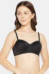 Clovia Padded Non-Wired Medium Coverage Push-Up Bra - Black — thumbnail 1
