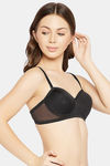 Clovia Padded Non-Wired Medium Coverage Push-Up Bra - Black — thumbnail 2
