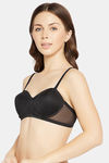 Clovia Padded Non-Wired Medium Coverage Push-Up Bra - Black — thumbnail 3