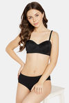 Clovia Padded Non-Wired Medium Coverage Push-Up Bra - Black — thumbnail 5