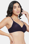 Clovia Padded Non-Wired Medium Coverage Push-Up Bra - Purple — thumbnail 2