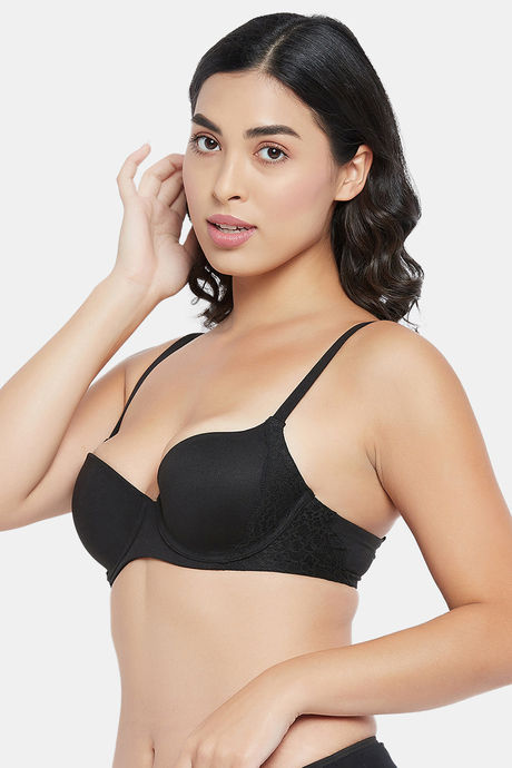 Clovia Padded Wired Medium Coverage T-Shirt Bra - Black — image 3