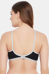 Clovia Double Layered Non-Wired Full Coverage T-Shirt Bra - Black — thumbnail 3