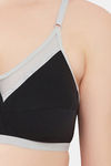 Clovia Double Layered Non-Wired Full Coverage T-Shirt Bra - Black — thumbnail 4