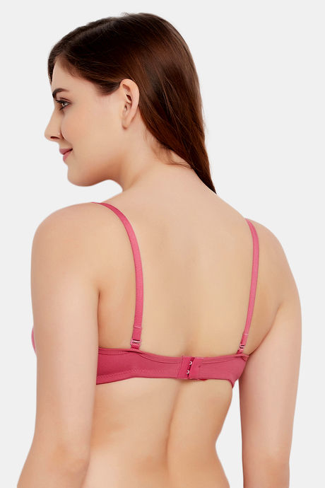 Clovia Padded Non-Wired Full Coverage T-Shirt Bra - Pink — image 3