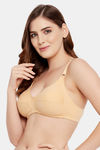 Clovia Double Layered Non-Wired Full Coverage T-Shirt Bra - Beige — thumbnail 2