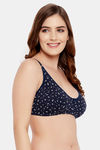 Clovia Double Layered Non-Wired Full Coverage T-Shirt Bra - Blue — thumbnail 1