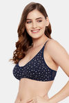 Clovia Double Layered Non-Wired Full Coverage T-Shirt Bra - Blue — thumbnail 2