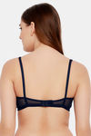 Clovia Double Layered Non-Wired Full Coverage T-Shirt Bra - Blue — thumbnail 3