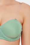 Clovia Padded Regular Wired Medium Coverage T-Shirt Bra - Green — thumbnail 4