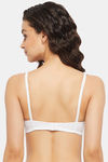 Clovia Double Layered Non-Wired Medium Coverage T-Shirt Bra - White — thumbnail 4