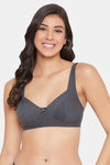Clovia Double Layered Non Wired Full Coverage T-Shirt Bra - Grey — thumbnail 1