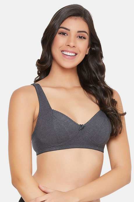 Clovia Double Layered Non Wired Full Coverage T-Shirt Bra - Grey — image 2