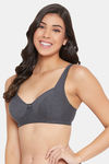 Clovia Double Layered Non Wired Full Coverage T-Shirt Bra - Grey — thumbnail 3