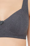 Clovia Double Layered Non Wired Full Coverage T-Shirt Bra - Grey — thumbnail 5