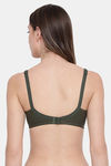 Clovia Double Layered Non Wired Full Coverage T-Shirt Bra - Olive — thumbnail 4