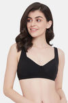 Clovia Double Layered Non Wired Full Coverage T-Shirt Bra - Black — thumbnail 1