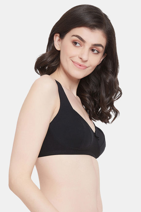 Clovia Double Layered Non Wired Full Coverage T-Shirt Bra - Black — image 2