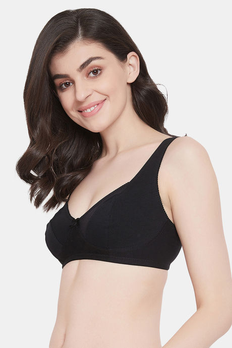 Clovia Double Layered Non Wired Full Coverage T-Shirt Bra - Black — image 3