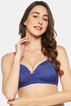 Clovia Padded Wired Full Coverage T-Shirt Bra - Blue — thumbnail 1
