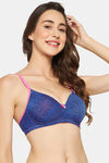 Clovia Padded Wired Full Coverage T-Shirt Bra - Blue — thumbnail 3
