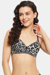 Clovia Padded Wired Full Coverage T-Shirt Bra - Black — thumbnail 1